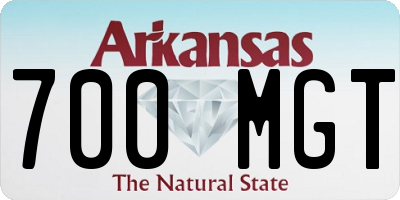 AR license plate 700MGT
