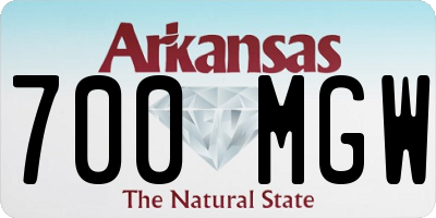 AR license plate 700MGW