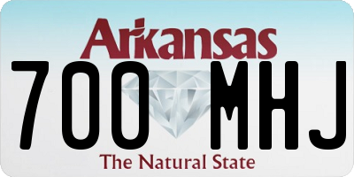 AR license plate 700MHJ