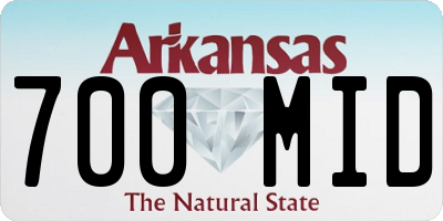 AR license plate 700MID