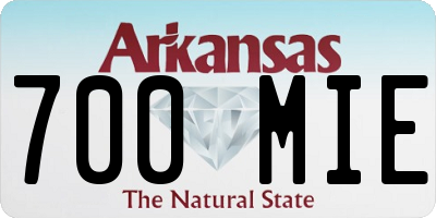 AR license plate 700MIE