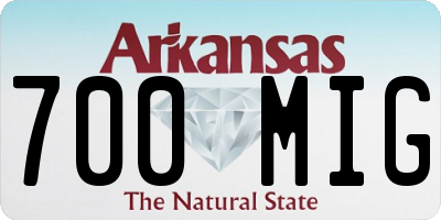 AR license plate 700MIG