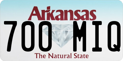 AR license plate 700MIQ