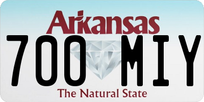 AR license plate 700MIY