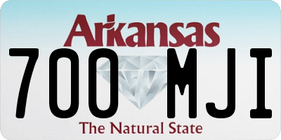 AR license plate 700MJI