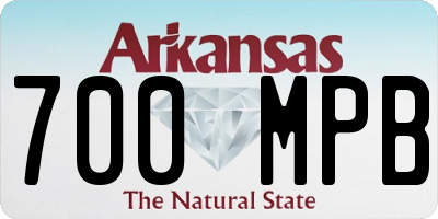 AR license plate 700MPB