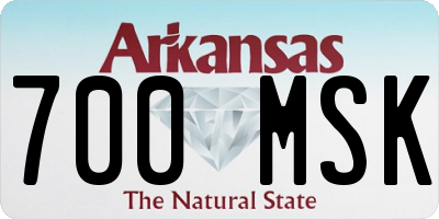 AR license plate 700MSK