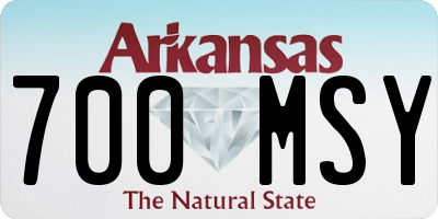 AR license plate 700MSY