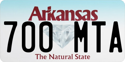 AR license plate 700MTA