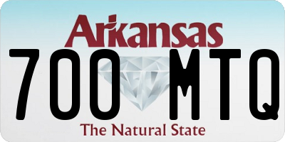 AR license plate 700MTQ