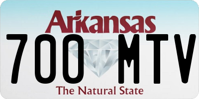 AR license plate 700MTV