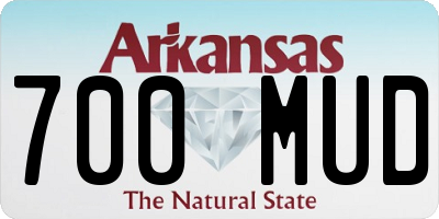 AR license plate 700MUD