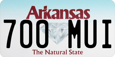 AR license plate 700MUI