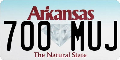 AR license plate 700MUJ