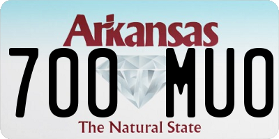 AR license plate 700MUO