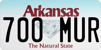 AR license plate 700MUR