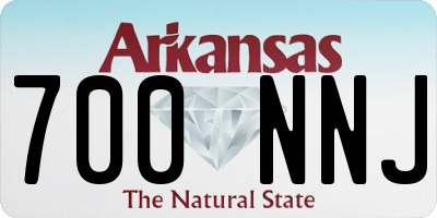 AR license plate 700NNJ