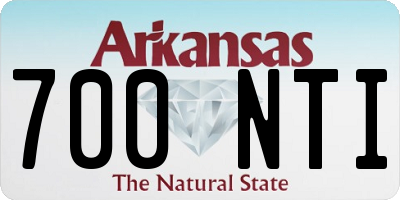 AR license plate 700NTI