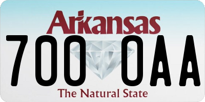 AR license plate 700OAA