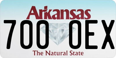 AR license plate 700OEX