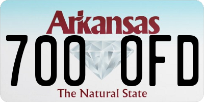 AR license plate 700OFD
