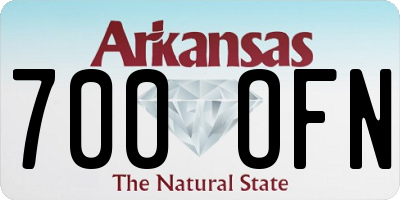AR license plate 700OFN
