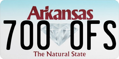 AR license plate 700OFS