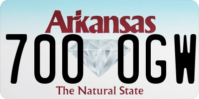 AR license plate 700OGW