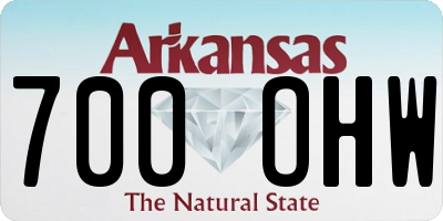 AR license plate 700OHW