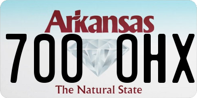 AR license plate 700OHX