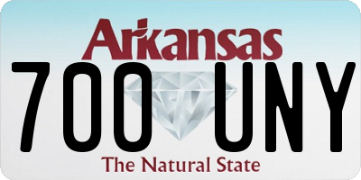 AR license plate 700UNY