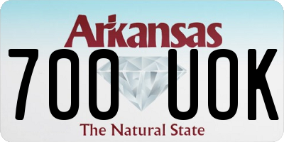 AR license plate 700UOK