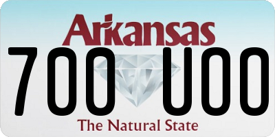 AR license plate 700UOO