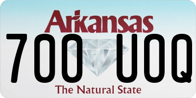 AR license plate 700UOQ