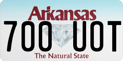 AR license plate 700UOT