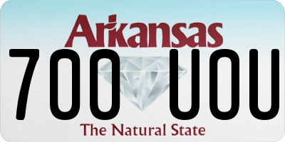 AR license plate 700UOU