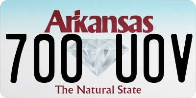 AR license plate 700UOV