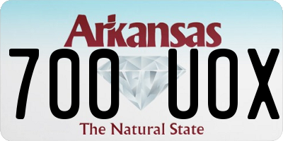 AR license plate 700UOX