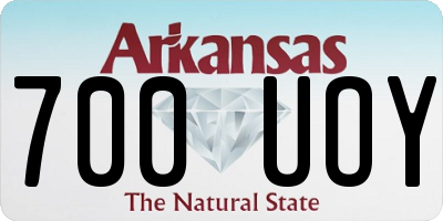 AR license plate 700UOY