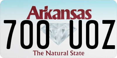 AR license plate 700UOZ