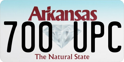 AR license plate 700UPC