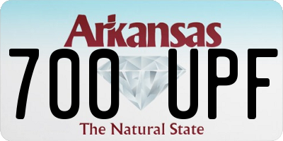 AR license plate 700UPF