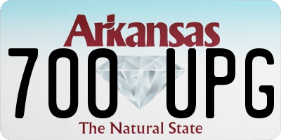 AR license plate 700UPG
