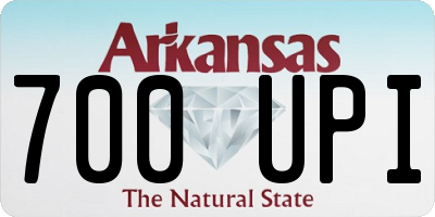AR license plate 700UPI