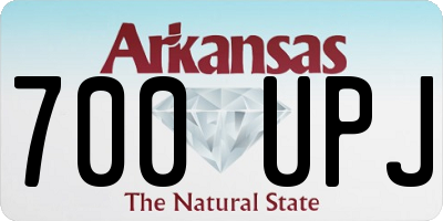 AR license plate 700UPJ