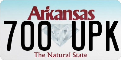 AR license plate 700UPK