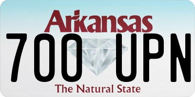 AR license plate 700UPN