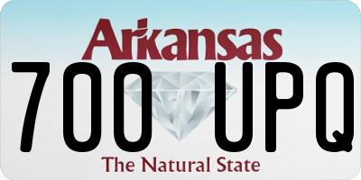 AR license plate 700UPQ