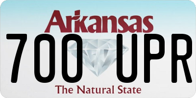 AR license plate 700UPR