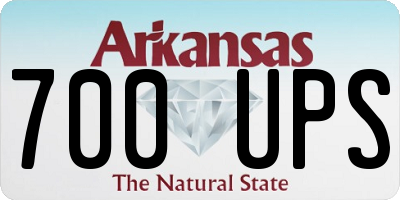 AR license plate 700UPS